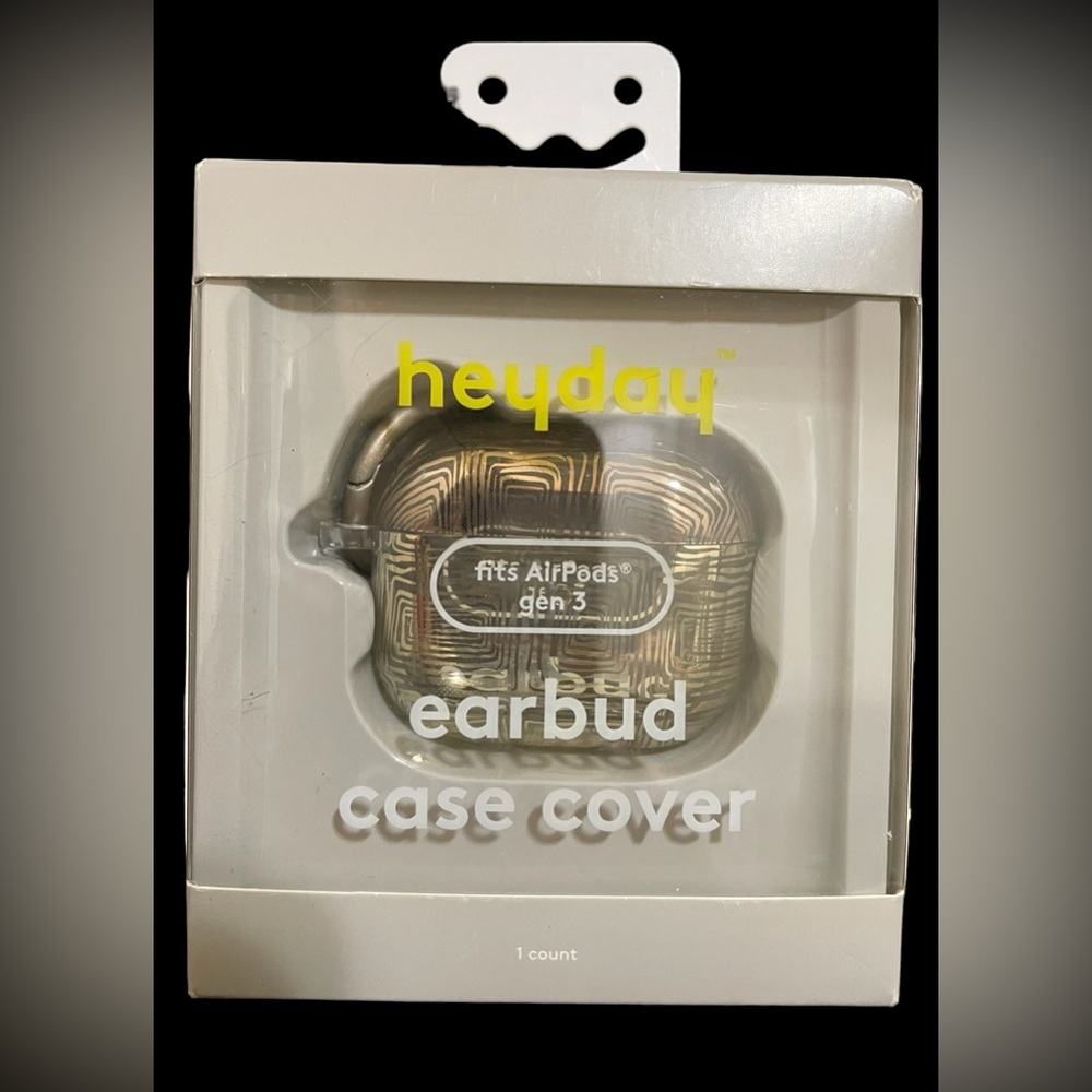 heyday Apple AirPods 3rd Generation Hardshell Case with Clip - Gold - Picture 1 of 3